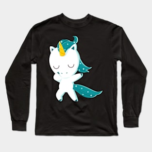 Cute Dabbing Unicorn Long Sleeve T-Shirt